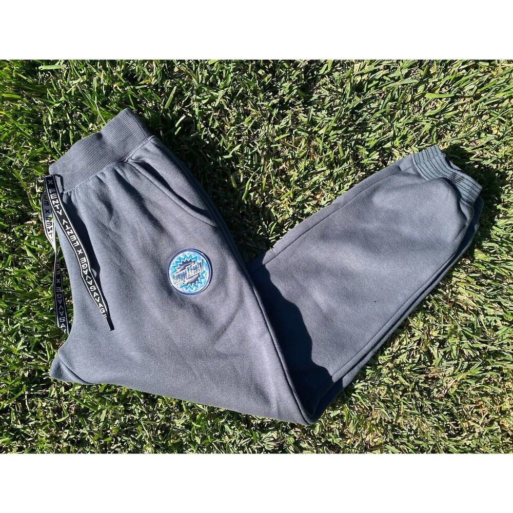 Savage X Fenty Sweatpants Size XS Unisex Gray Graphic Spellout Fleece Jogger